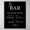 Printable Black Wedding Signature Drinks Bar Menu