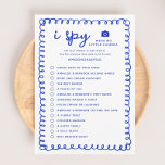 Printable Blue I Spy Wedding Photo Hunt Game Programme<br><div class="desc">Printable Blue Minimalist I Spy Wedding Photo Hunt Game | photo scavenger hunt</div>