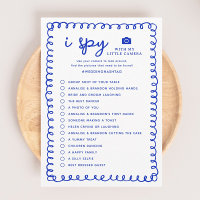 Printable Blue I Spy Wedding Photo Hunt Game