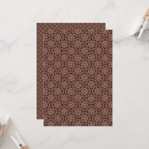 Printable Bohemian Mandala Fans Scrapbook Paper Invitation