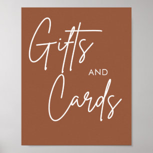 Printable Boho Wedding Cards Gifts Sign