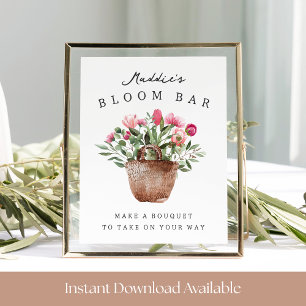 Printable Bridal Shower Bloom Bar Sign