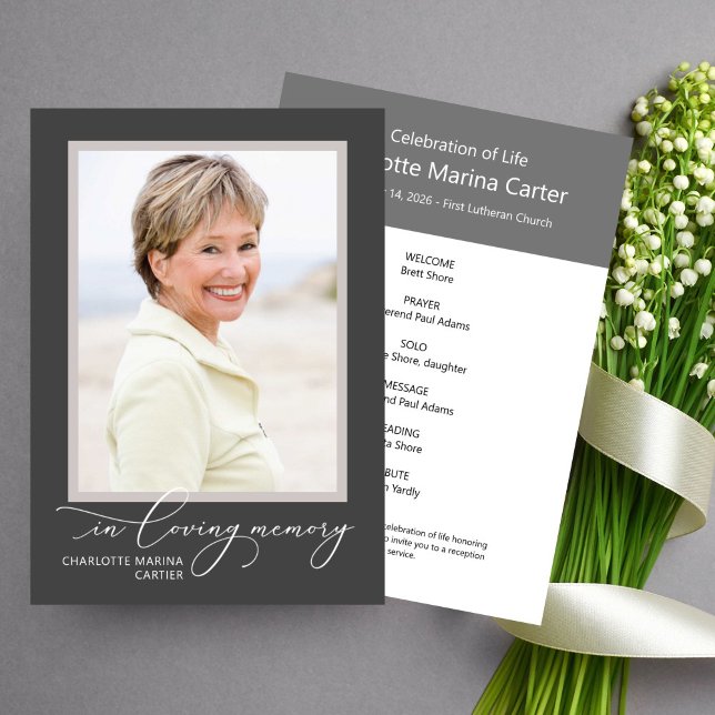 Printable Celebration of Life Full Photo Invitation (Creator Uploaded)