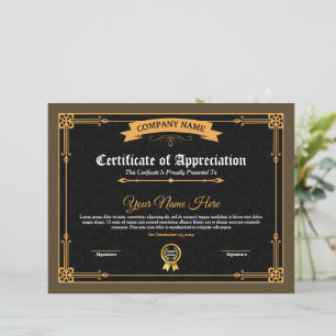 Printable Certificate Of Appreciation
