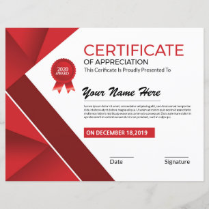 Printable Certificate Template