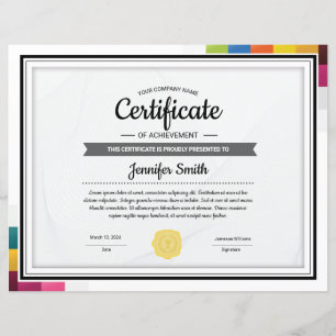 Printable Certificate Template