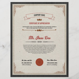 Printable Certificate Template Flyer