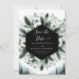 Printable Chic Mountain Wedding Save The Date