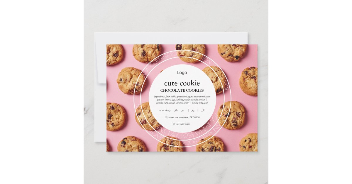 Printable Cottage Food Label Template | Zazzle