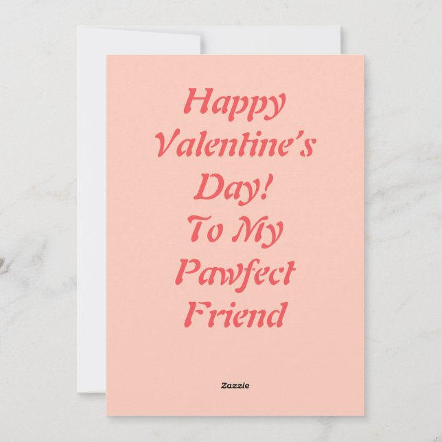 Printable Customisable Retro Valentine’s Day Puppy Holiday Card (Back)