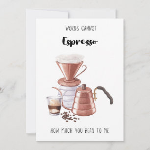 Printable Cute Coffee Espresso Valentines Day Card