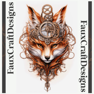 Printable Cute Steampunk Fox 116 Poster