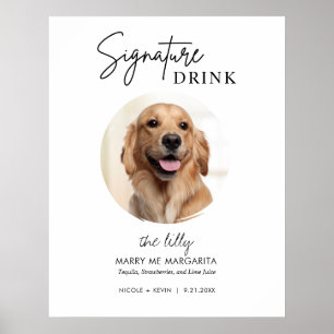 Printable Dog Wedding Signature Drinks Sign