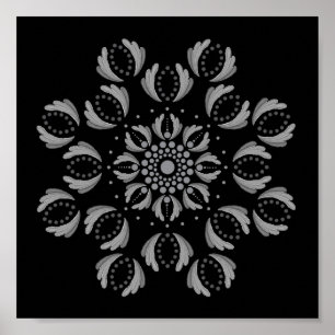 Printable Dot Your Own Mandala Template Poster