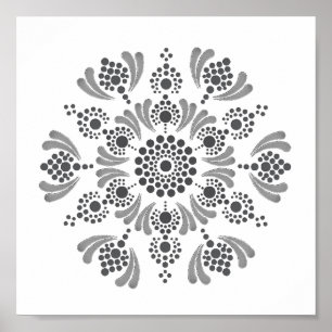 Printable Dot Your Own Mandala Template Poster