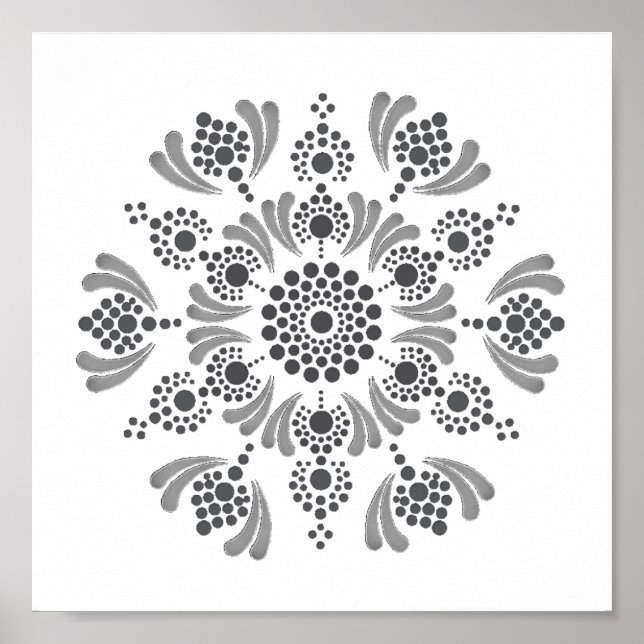 Printable Dot Your Own Mandala Template Poster (Front)