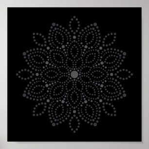 Printable Dot Your Own Mandala Template Poster