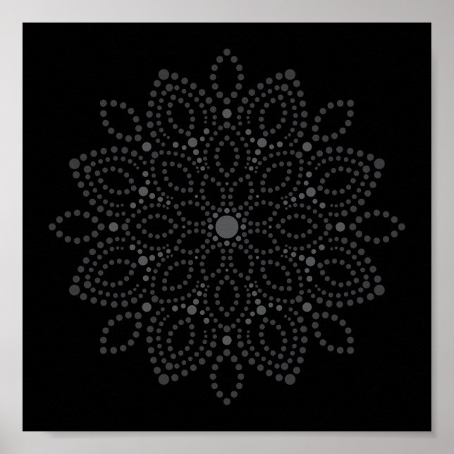 Printable Dot Your Own Mandala Template Poster (Front)