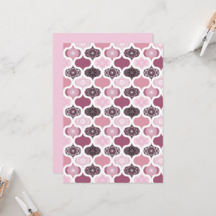 Printable Dusky Rose Dot Mandalas Scrapbook Paper Invitation