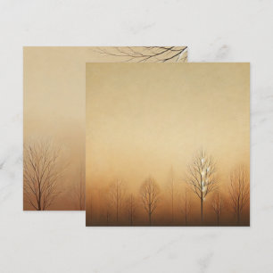 Printable Earthy Brown Autumnal Ombre Scrapbook Invitation