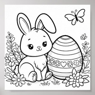 Printable Easter Colouring Pages For Kids Poster