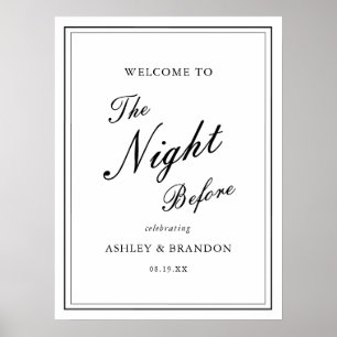 Printable Elegant Rehearsal Dinner Welcome Poster