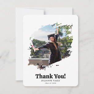 Printable Excited Graduate Thank You Photo Invitation