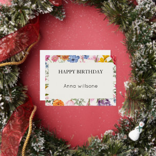 Printable Floral Birthday Card Instant Download