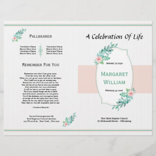 Printable Funeral Brochure Template