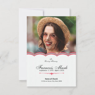 Printable Funeral Prayer Card Template