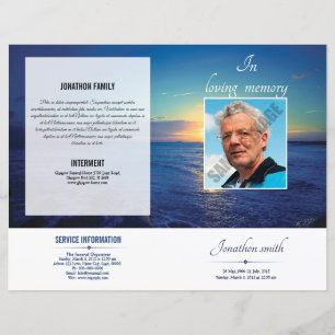 Printable Funeral Program Template