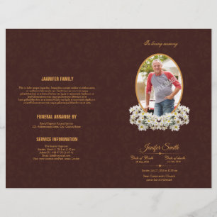 Printable Funeral Program Template Flyer