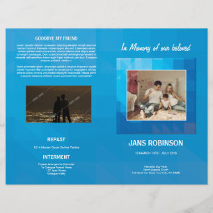 Printable Funeral Program Template Flyer
