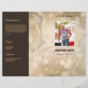 Printable Funeral Program Template Flyer