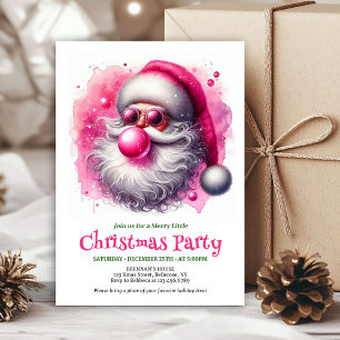 Printable Funny Santa Sunglasses Christmas Invite