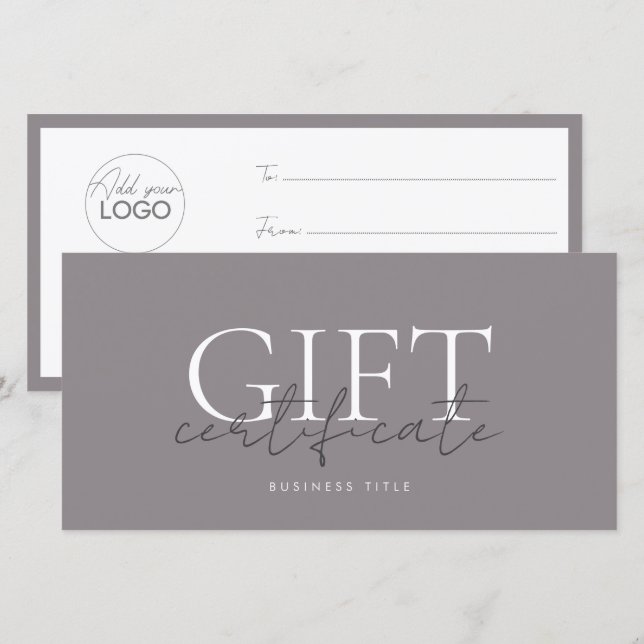 Printable Gift Card Template Easy To Customise (Front/Back)