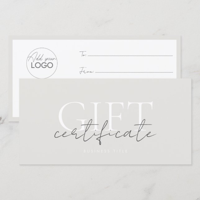 Printable Gift Card Template Easy To Customise (Front/Back)