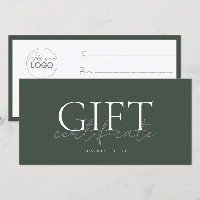 Printable Gift Card Template Easy To Customise (Front/Back)