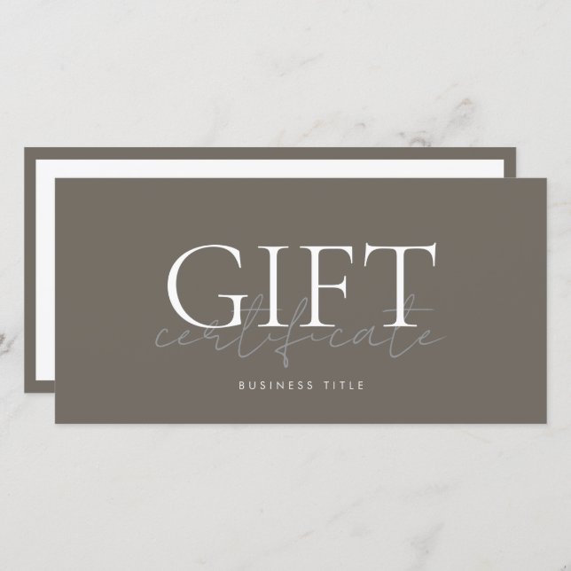 Printable Gift Card Template Easy To Customise (Front/Back)