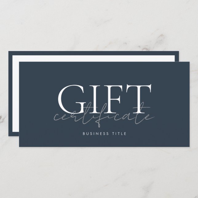 Printable Gift Card Template Easy To Customise (Front/Back)