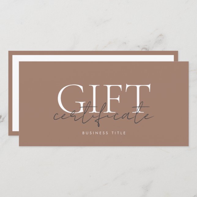 Printable Gift Card Template Easy To Customise (Front/Back)