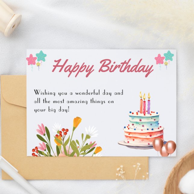 Printable Happy Birthday Card (Printable Happy Birthday Card)