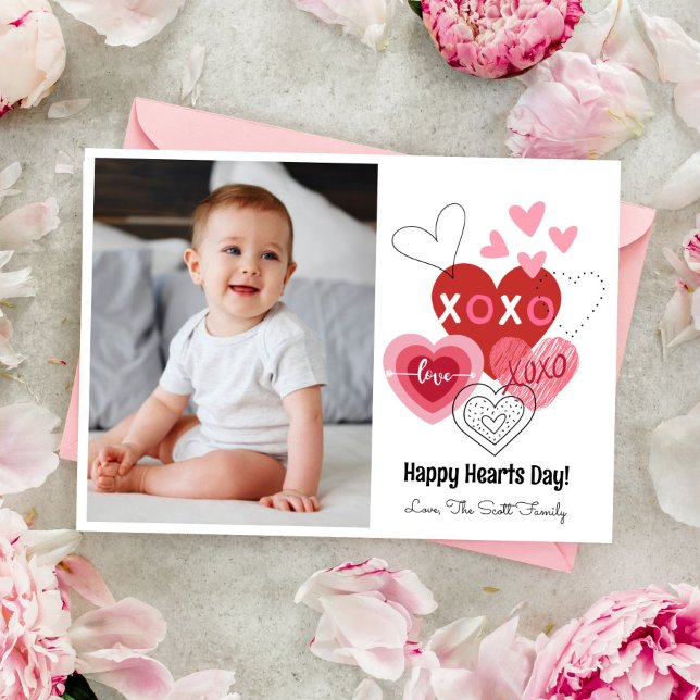 Printable Happy Hearts Day Valentine Announcement (Creator Uploaded)