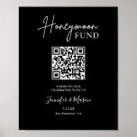 Printable Honeymoon Fund Sign QR Code Black<br><div class="desc">Honeymoon fund sign is a fun way to allow guests to donate to your honeymoon fund. Printable wedding signs are the perfect way to print your wedding signs at home. Simply download the size you need and print at your local office supply store or at home.</div>