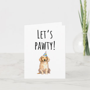 Printable Let’s Pawty Happy Birthday Birthday Card