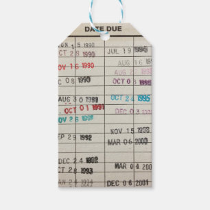 Printable Library Cards Gift Tag