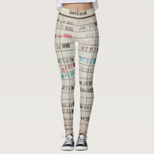 Printable Library Cards Leggings