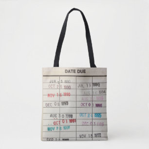 Printable Library Cards Tote