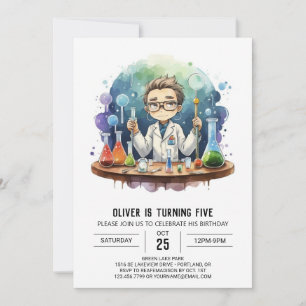 Printable Mad Scientist Magic Birthday Invitation