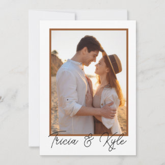 Printable minimalist four-photo wedding invitation